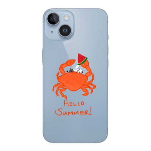 Apple iPhone 14  Hello Summer! Transparent Silicone TPU Θήκη