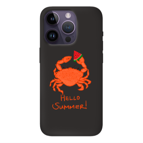 Apple iPhone 14 Pro  Hello Summer! Black Colored Silicone TPU Θήκη