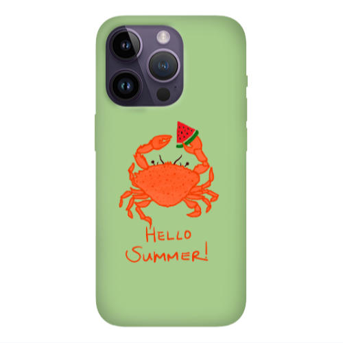 Apple iPhone 14 Pro Max Hello Summer! Light Green Colored Silicone TPU Θήκη