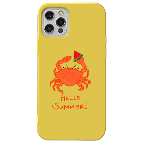 Apple iPhone 13 Pro Hello Summer! Yellow Colored Silicone TPU Θήκη