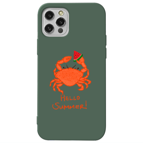 Apple iPhone 13 Pro Hello Summer! Dark Green Colored Silicone TPU Θήκη