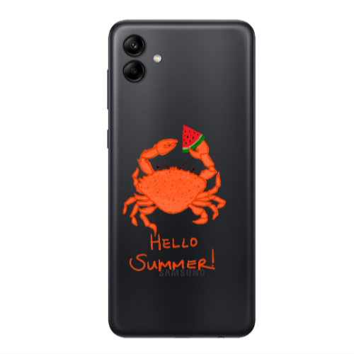 Samsung A04 Hello Summer! Transparent Silicone TPU Θήκη