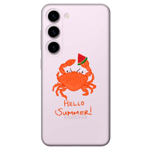 Samsung S23 Hello Summer! Transparent Silicone TPU Θήκη