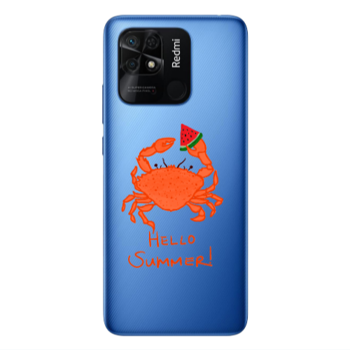 Xiaomi Poco C40 Hello Summer! Transparent Silicone TPU Θήκη