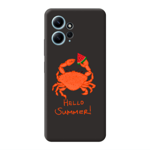 Xiaomi Redmi Note 12 4G Hello Summer! Black Colored Silicone TPU Θήκη