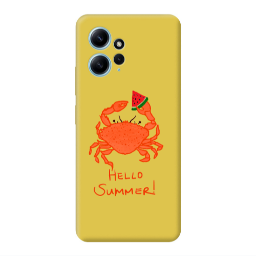 Xiaomi Redmi Note 12 4G Hello Summer! Yellow Colored Silicone TPU Θήκη