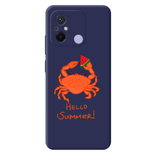 Xiaomi Redmi 12C Hello Summer! Dark blue Colored Silicone TPU Θήκη