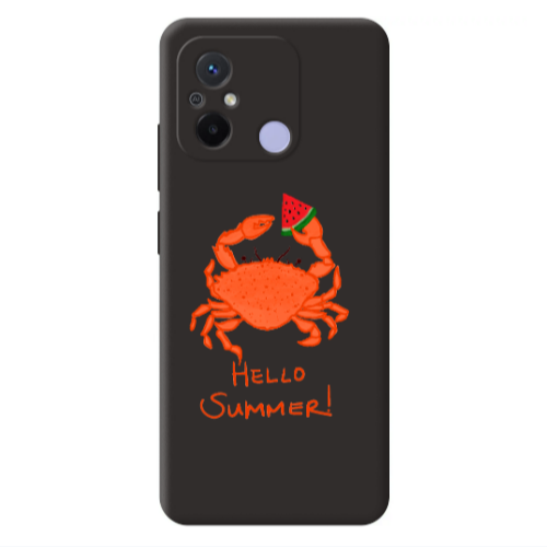 Xiaomi Redmi 12C Hello Summer! Black Colored Silicone TPU Θήκη