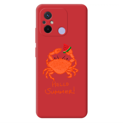 Xiaomi Redmi 12C Hello Summer! Red Colored Silicone TPU Θήκη