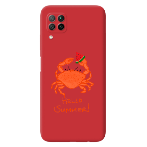 Huawei P40 Lite Hello Summer! Red Colored Silicone TPU Θήκη