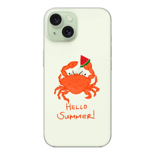 Apple iPhone 15 Plus Hello Summer! Transparent Silicone TPU Θήκη