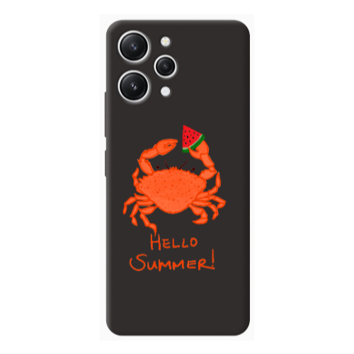 Xiaomi Redmi 12 Hello Summer! Black Colored Silicone TPU Θήκη