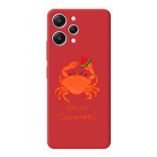 Xiaomi Redmi 12 Hello Summer! Red Colored Silicone TPU Θήκη