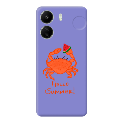 Xiaomi Redmi 13C Hello Summer! Purple Colored Silicone TPU Θήκη