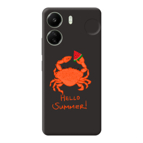 Xiaomi Redmi 13C Hello Summer! Black Colored Silicone TPU Θήκη