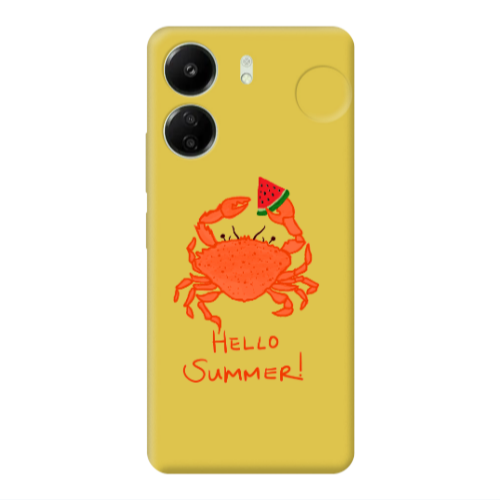 Xiaomi Redmi 13C Hello Summer! Yellow Colored Silicone TPU Θήκη