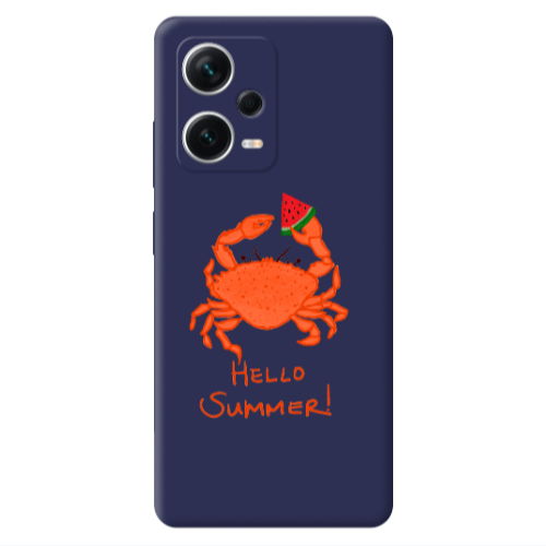 Xiaomi Poco X5 Hello Summer! Dark blue Colored Silicone TPU Θήκη