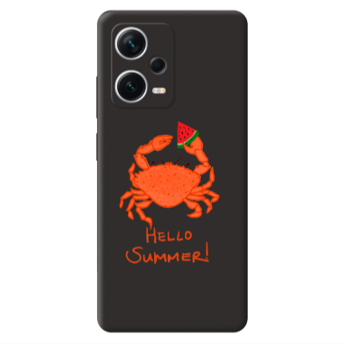 Xiaomi Poco X5 Hello Summer! Black Colored Silicone TPU Θήκη