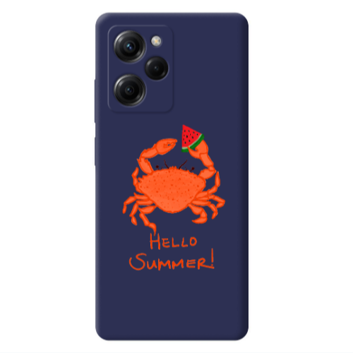Xiaomi Poco X5 Pro Hello Summer! Dark blue Colored Silicone TPU Θήκη