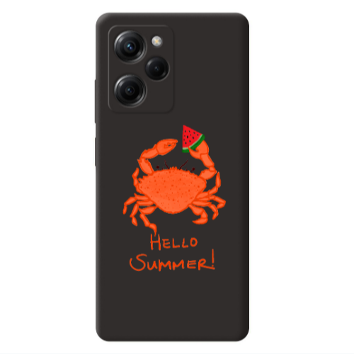 Xiaomi Poco X5 Pro Hello Summer! Black Colored Silicone TPU Θήκη