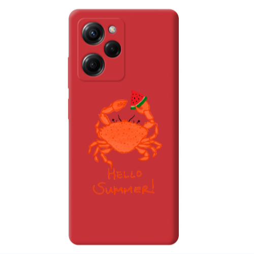 Xiaomi Poco X5 Pro Hello Summer! Red Colored Silicone TPU Θήκη