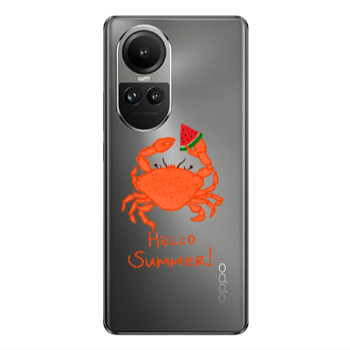 Oppo Reno10 5G Hello Summer! Transparent Silicone TPU Θήκη