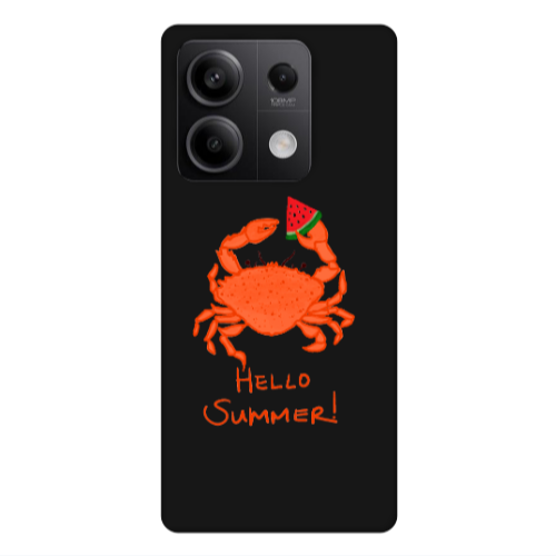 Xiaomi Redmi Note 13 5G Hello Summer! Black Colored Silicone TPU Θήκη