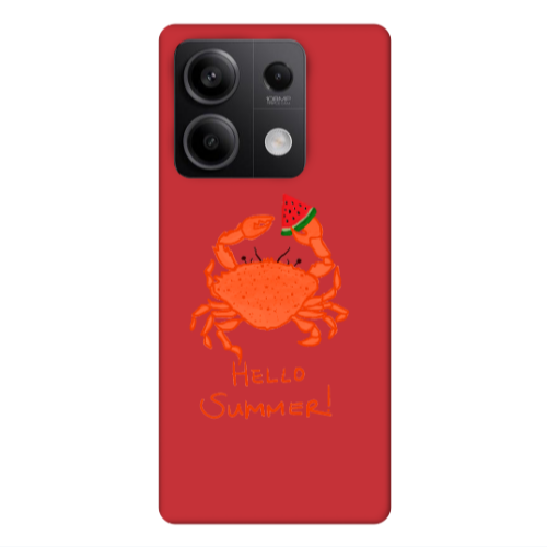 Xiaomi Redmi Note 13 5G Hello Summer! Red Colored Silicone TPU Θήκη