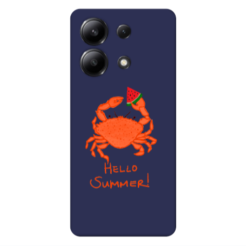 Xiaomi Redmi Note 13 4G Hello Summer! Dark blue Colored Silicone TPU Θήκη