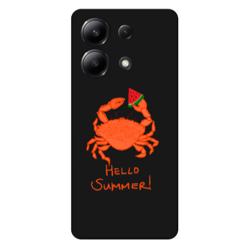 Xiaomi Redmi Note 13 4G Hello Summer! Black Colored Silicone TPU Θήκη