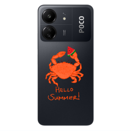 Xiaomi Poco C65 Hello Summer! Transparent Silicone TPU Θήκη