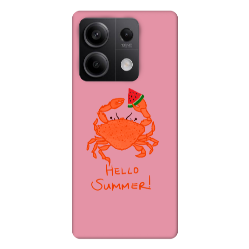 Xiaomi Redmi Note 13Pro 5G Hello Summer! Pink Colored Silicone TPU Θήκη
