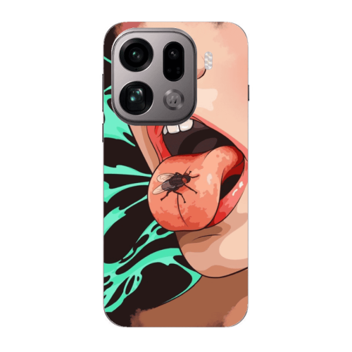 Oppo Find X9 Pro Black Snake Transparent Silicone TPU Θήκη