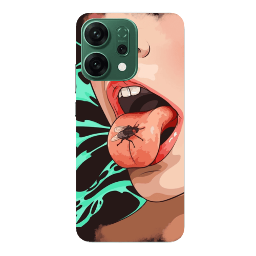 Oppo RENO 14 Black Snake Transparent Silicone TPU Θήκη