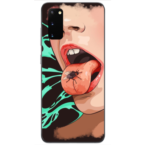 Samsung S20 Black Snake Transparent Silicone TPU Θήκη
