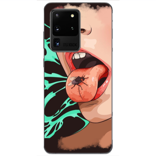 Samsung S20 Ultra Black Snake Transparent Silicone TPU Θήκη