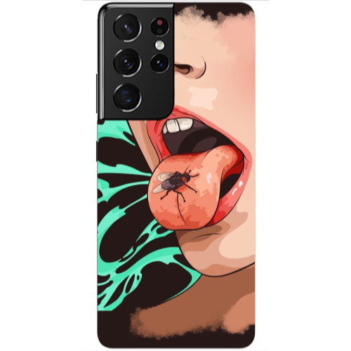 Samsung S21 Ultra Black Snake Transparent Silicone TPU Θήκη