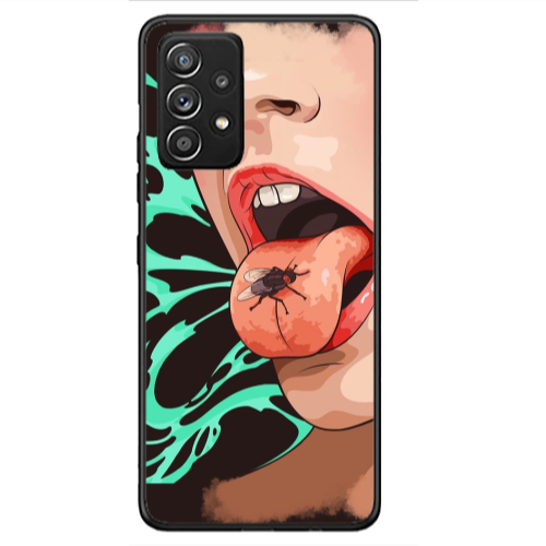 Samsung A53 Black Snake Black Glossy Θήκη