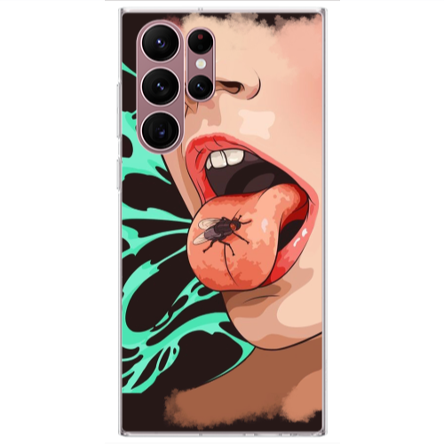 Samsung S22 Ultra Black Snake Transparent Silicone TPU Θήκη