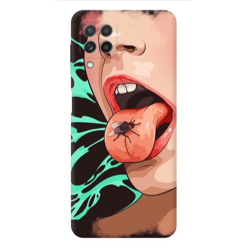 Samsung A22 4G Black Snake Transparent Silicone TPU Θήκη