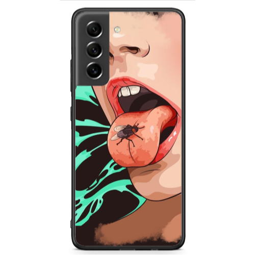 Samsung S21 FE Black Snake Black Glossy Θήκη