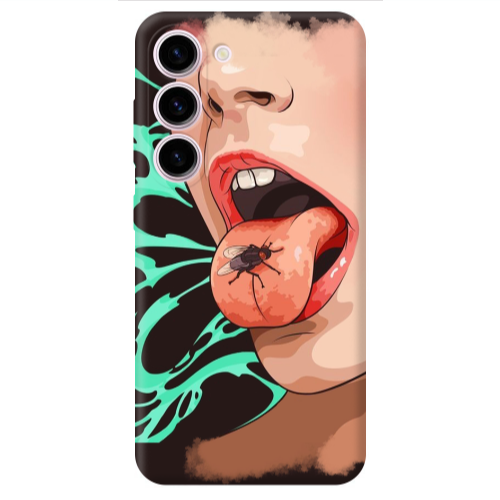 Samsung S23 Black Snake Transparent Silicone TPU Θήκη