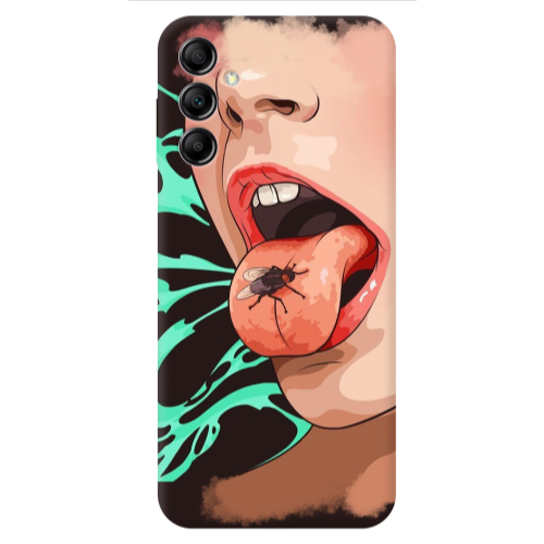 Samsung A14 5G Black Snake Transparent Silicone TPU Θήκη