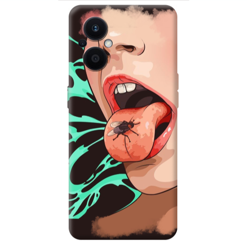 Oppo Reno 7 Lite Black Snake Transparent Silicone TPU Θήκη
