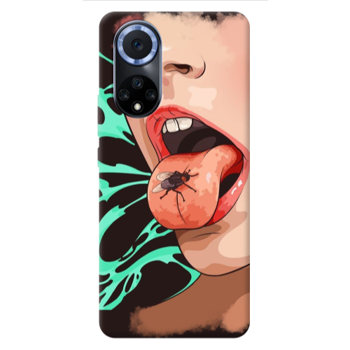 Huawei Nova 9 Black Snake Transparent Silicone TPU Θήκη
