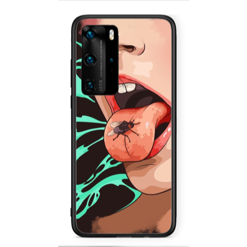 Huawei P40 Pro Black Snake Black Glossy Θήκη