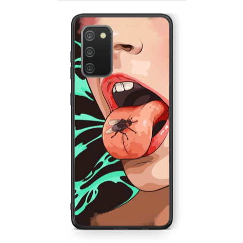 Samsung A02s Black Snake Black Glossy Θήκη