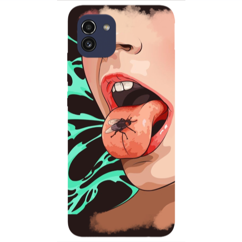 Samsung A03 Black Snake Transparent Silicone TPU Θήκη