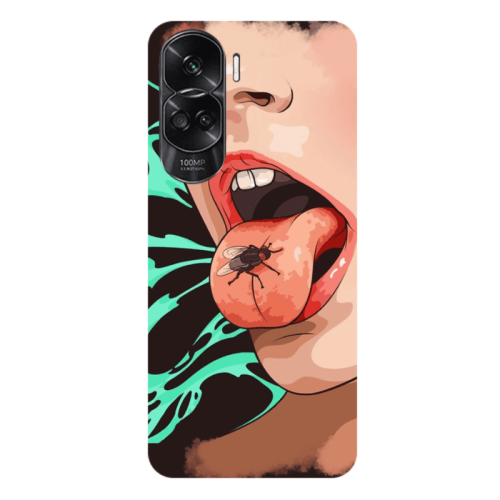Honor 90 Lite 5G Black Snake Transparent Silicone TPU Θήκη