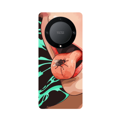 Honor Magic5 Lite 5G Black Snake Transparent Silicone TPU Θήκη